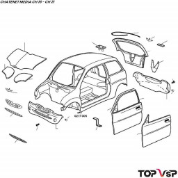 Châssis coque assemblée peinte Chatenet Média - 0217005