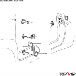 Tirette ouverture de capot et hayon Chatenet Média Barooder Speedino - 0116058