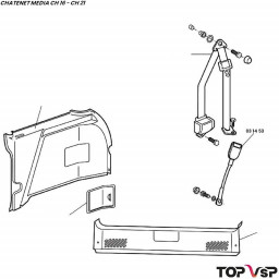 Boucle centrale de ceinture de sécurité Chatenet Média - 031453