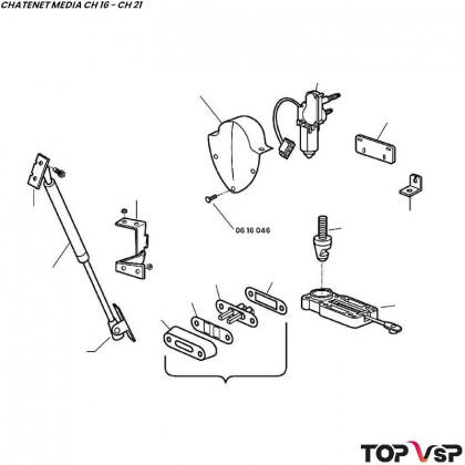 Clips cache moteur d'essuie-glace arrière Chatenet Média Barooder ch26 - 0616046