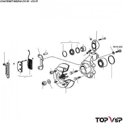 Vis th sur porte moyeu Chatenet Média - 0614242