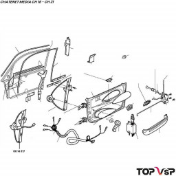 Lève-vitre électrique droit Chatenet Média Barooder Speedino - 0014117