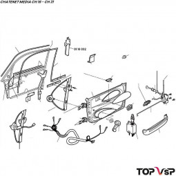 Support serrure de porte gauche Chatenet Média Barooder Speedino - 0116032