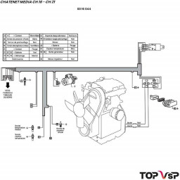 Faisceau d'alternateur moteur Diesel Chatenet Média Barooder Speedino - 0016044