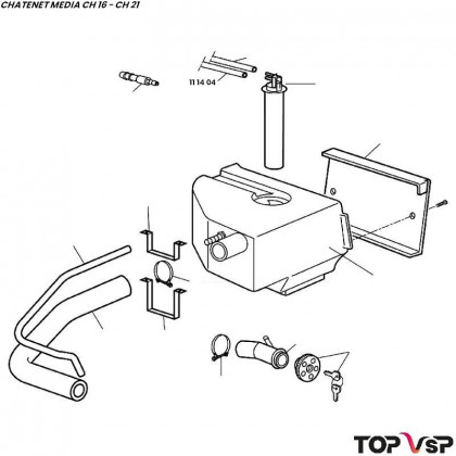 Tuyau de carburant carburaigle 6x12 mm Chatenet Média ch 16 à ch 46 - 111404