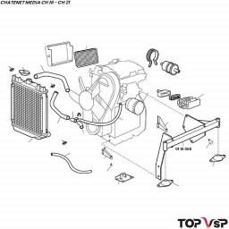 Support moteur avant pour alternateur Chatenet Média - 0116068