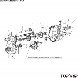 Entretoise d'engrenage d1097 Chatenet Média Barooder Speedino - 101445