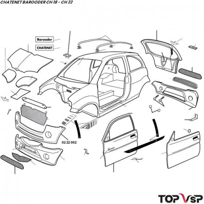 Pare-chocs avant nouveau modele 2007 pour anti brouillard Chatenet Barooder Speedino - 0222062