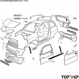 Autocollant logo Chatenet argenté pour Barooder Speedino - 2522002