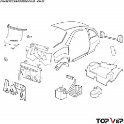 Tringle de capot Chatenet Barooder Speedino - 0416011