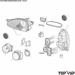 Porte lampe arrière gauche Chatenet Barooder - 0516025