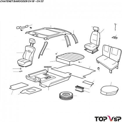 Platine support d'interrupteur Chatenet Barooder - 0018015