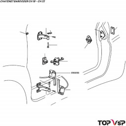 Tirette ouverture de capot et hayon Chatenet Barooder - 0116058