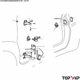 Cale de gâche 1 mm Chatenet Barooder - 0216054