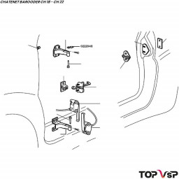 Circlips d'axe charnière de porte Chatenet Barooder Speedino - 0222048