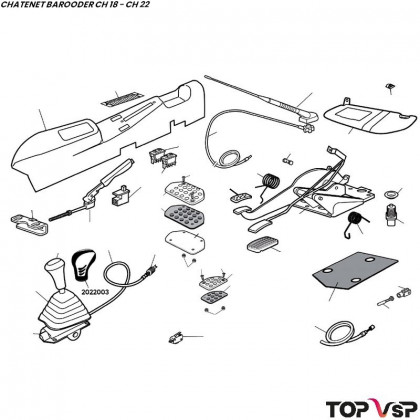 Pommeau sport top driver Chatenet Barooder Speedino - 2022003