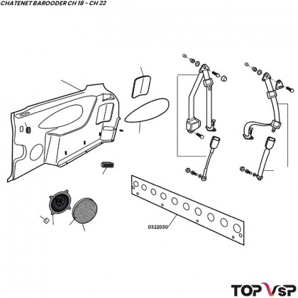 Tôle de maintien bagages Chatenet Barooder - 0322030