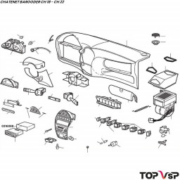 Vide-poche emplacement d'autoradio Chatenet Barooder - 0316088