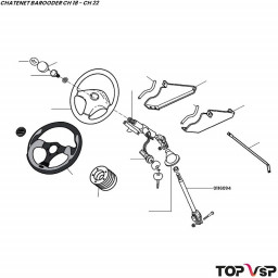 Axe colonne de direction Chatenet Barooder - 0116094