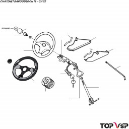 Logo Chatenet en résine pour volant Chatenet Barooder - 0316063