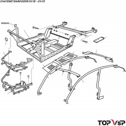 Platine de fixation de charnière de porte Chatenet Barooder - 0116043