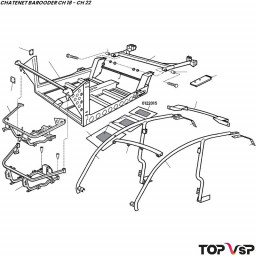 Plancher arrière en tôle peinte Chatenet Barooder Speedino - 0122015