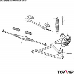 Rotule de direction diamètre 13 mm Chatenet Barooder - 0116009