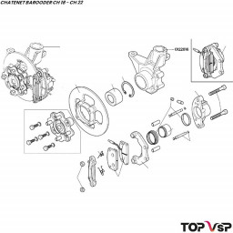 Porte-moyeu nu gauche en aluminium Chatenet Barooder ch 18 à Sporteevo ch 39 - 0122016