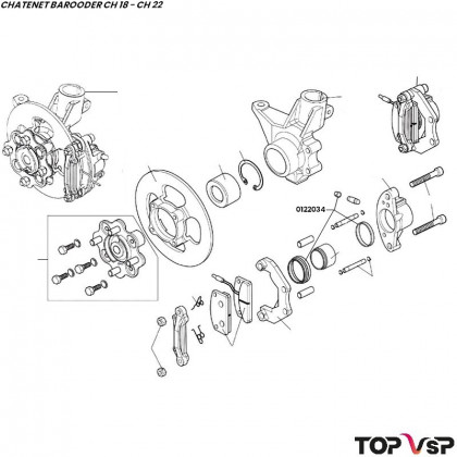 Joint de piston Chatenet Barooder ch 18 à Sporteevo ch 39 - 0122034