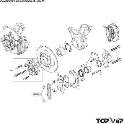 Ecrou de fixation d'étrier Chatenet Barooder ch 18 à Sporteevo ch 39 - 0122036