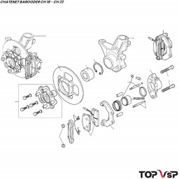 Piston d'étrier de frein Chatenet Barooder ch 18 à Sporteevo ch 39 - 0122038