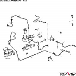 Maître cylindre avec bocal bouchon et vis Chatenet Barooder ch 18 à ch 46 - 0122082