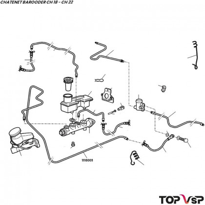 Tube de frein central Chatenet Barooder Speedino - 1118001