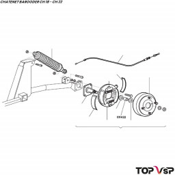 Entretoise de roulement pour tambour arrière Chatenet Barooder - 011422