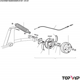 Cylindre de roue arrière Chatenet Barooder et de ch 26 à Sporteevo ch 39 - 011481