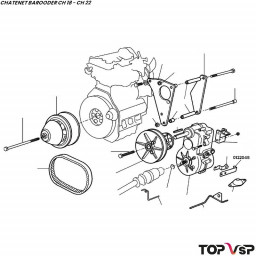 Support de câble inverseur Chatenet Barooder Speedino - 0122048