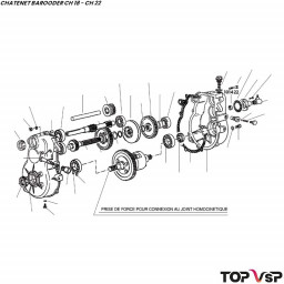 Joint spi d'entraîneur de compteur Chatenet Barooder pièces sans permis