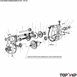 Joint carter boîte de vitesse Chatenet Barooder pièces détachées mini car sans permis