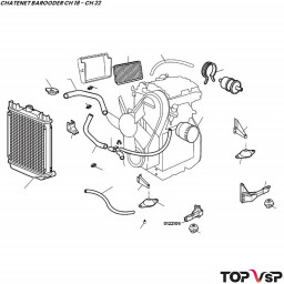 Support moteur Lombardini Focs avant droit Chatenet Barooder Speedino - 0122106