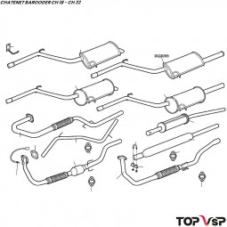 Echappement arrière inox Chatenet Barooder Speedino - 0122059