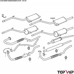 Echappement arrière inox Chatenet Barooder Speedino - 0122059