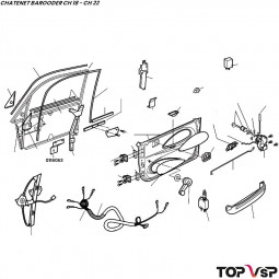 Support de poignée intérieure de porte Gauche Chatenet Barooder Speedino - 0116063