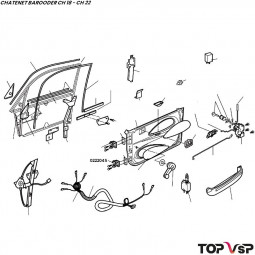 Charnière de porte droite Chatenet Barooder Speedino - 0222045