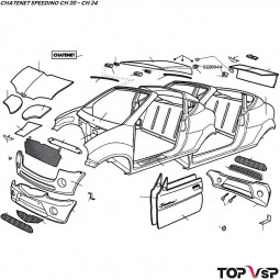 Support de verrou hard top Chatenet Speedino - 0220044