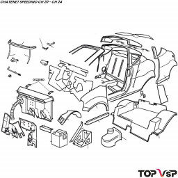 Support de tableau de bord Chatenet Speedino pièces détachées mini car sans permis