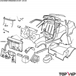 Fixation tuyau de chauffage Chatenet Speedino pièces vsp car