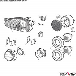 Lampe stop 12 v / 21 w Chatenet Speedino pièces détachées auto sans permis d'origine