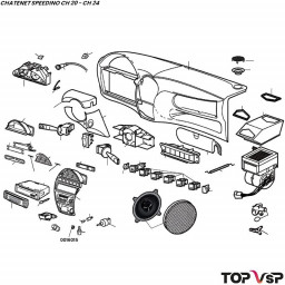 Bouton de chauffage Chatenet Speedino pièce détachée vsp car