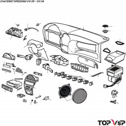 Vide-poche emplacement d'autoradio Chatenet Speedino pièce détachée sans permis neuve