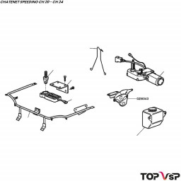 Charnière de capot droit Chatenet Speedino pièces automobiles sans permis